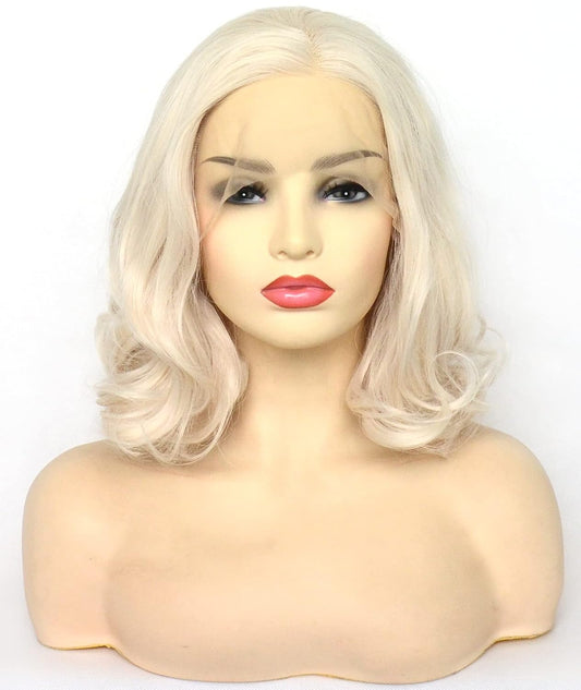 Platinum Blonde Short Lace Front Wig