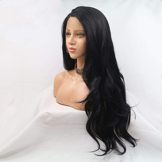 Black Long Wavy Lace Front Wig