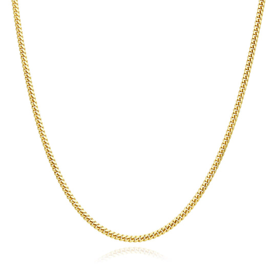 2MM Solid 14k Yellow Gold | Fine Jewelry Miami Cuban Necklaces,Made of Solid 14K Gold. Gauranteed & Stamped "14k" for Authenticity. 
