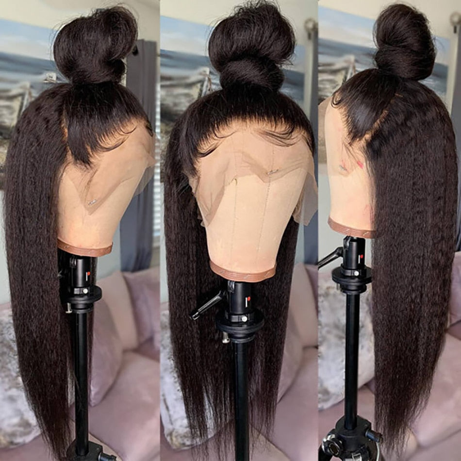 Transparent-Kinky-Straight-Lace-Front-Wig-Yaki-Brazilian-13x6-360-Lace-Frontal-Wigs-Human-Hair-