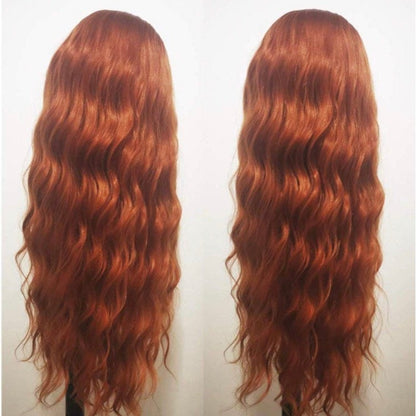 Ginger Orange Loose Wave Curly Non Lace Wigs