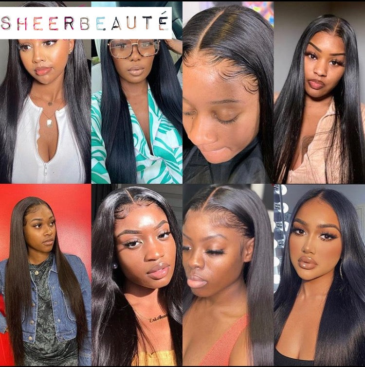 5x5 HD Lace Closure Straight Lace Frontal Human Hair Wigs