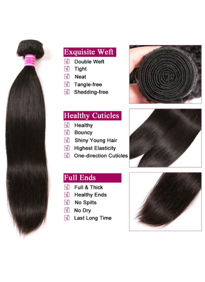 Remy hair  Bundles With Closures set