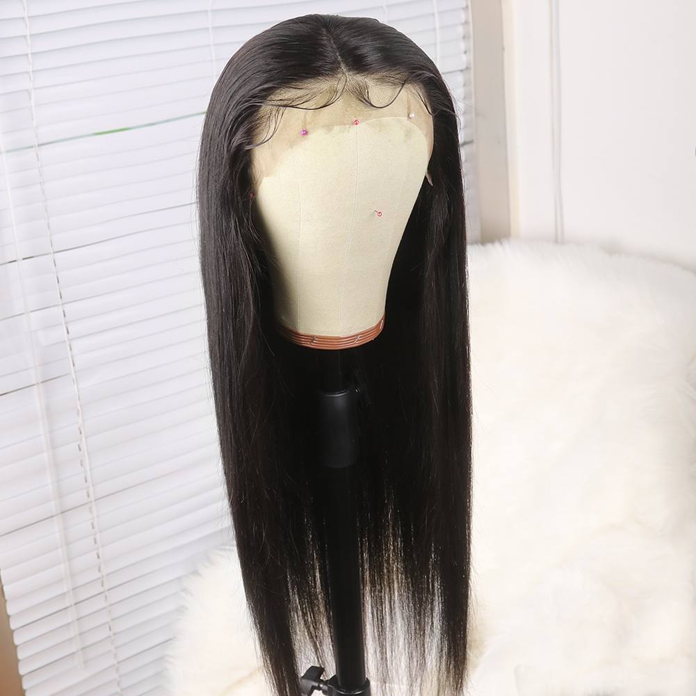 30 Inch HD Straight Long Human Hair Lace Front Wig