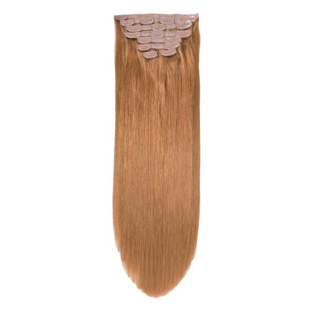20" Straight Natural Human Hair Extensions Clip in 140g
