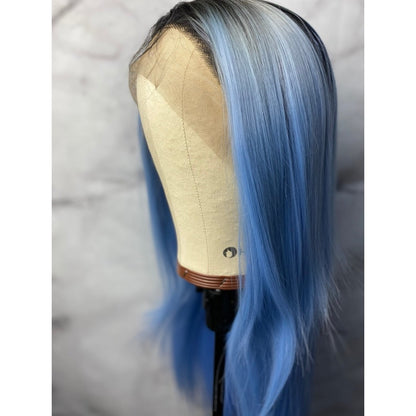 Blue and Black Lace Front Wig