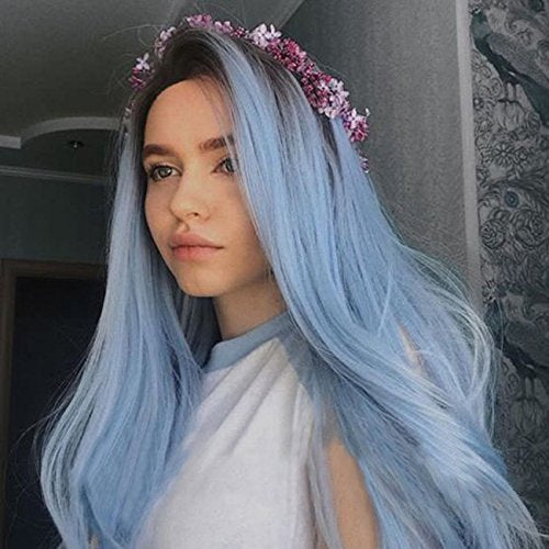 Mermaid Ombre Blue Lace Front Wigs