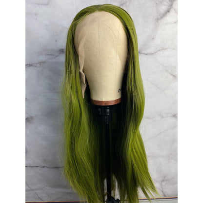 Olive Green Hair Color,Lace Front Wig,Cosplay Wig,Anime Hair Wig,Gothic Wig,Costume Wig