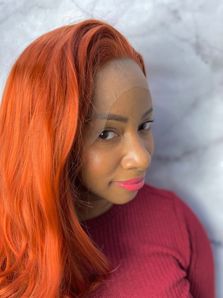 Copper Wavy Lace Front Wig