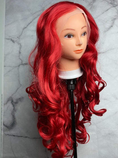 Red Curly Lace Front Wigs