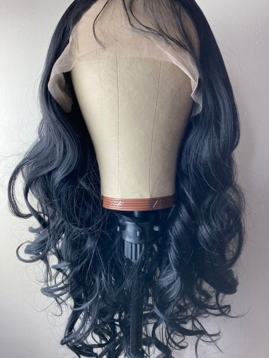 Long Wavy Hair Lace Front Wigs With Baby Hair Natural HairlineBlack Wigs,Long Black Wig,Long Loose Wave Wig,Black Lace Front Wig,Black Curly Wigs,Curly Wavy Black Hair Wigs