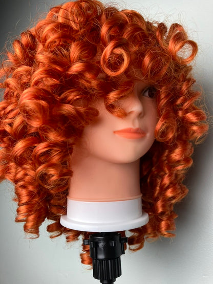 Orange Curly Wigs for Women Orange Copper Bob Wig