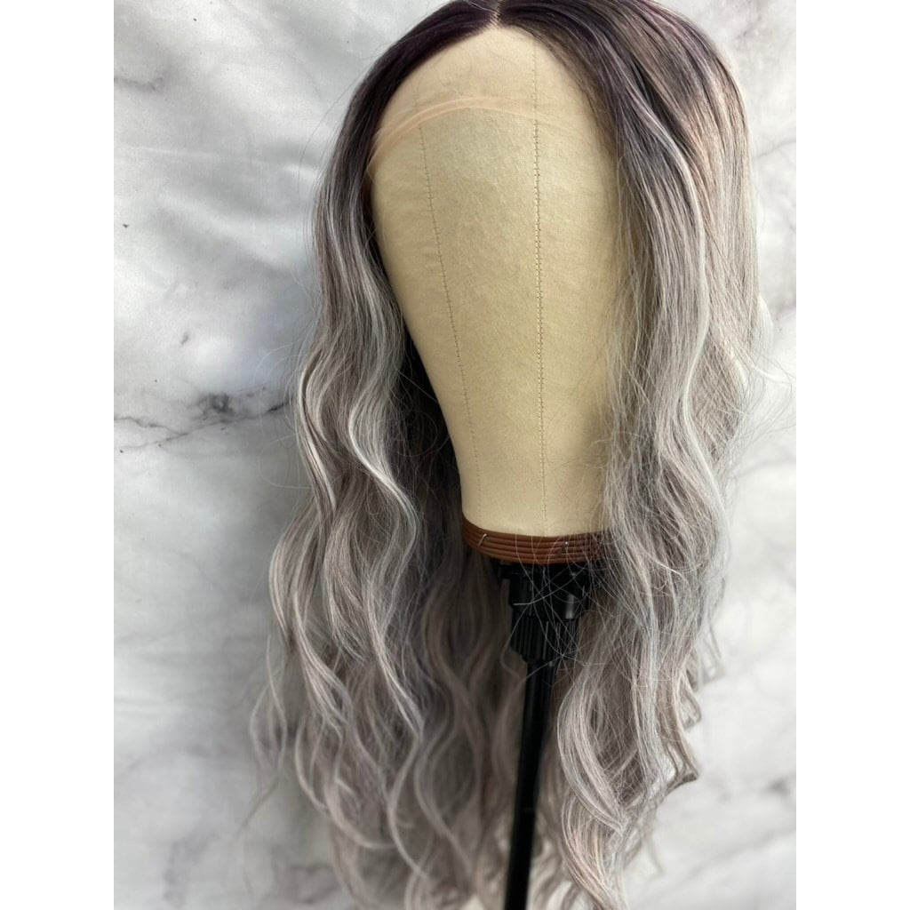 Salt & Pepper Synthetic Lace Front Wig