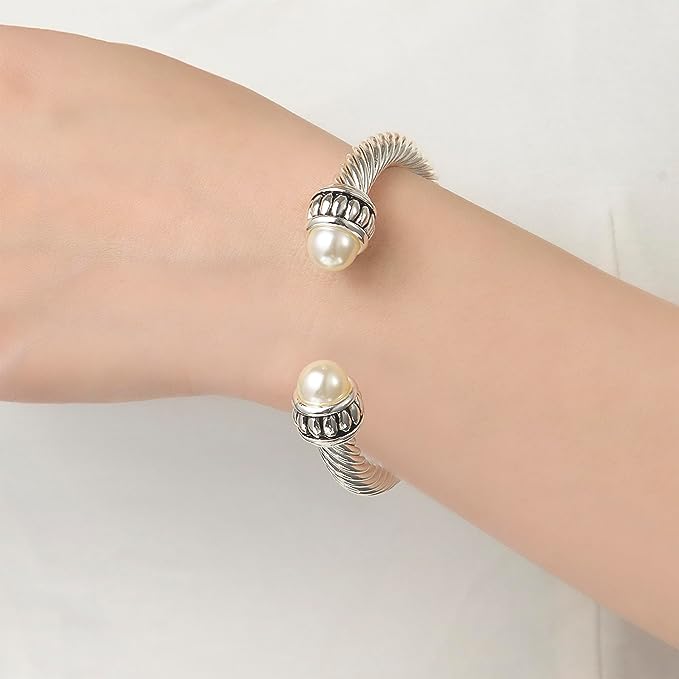 Silver Cuff Bangle Bracelet