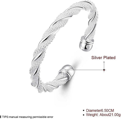 Cable Wire Twisted Cuff Bangle Bracelets&nbsp;