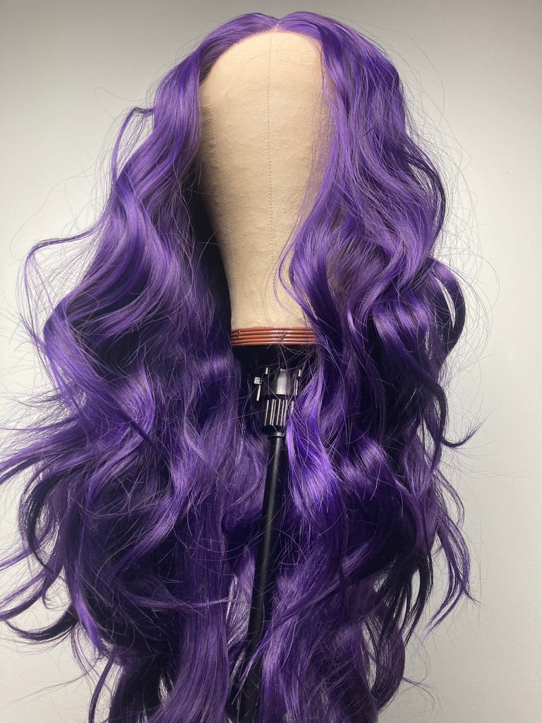 Purple Wigs For Women,Cosplay Wigs For DragQueen,Dark Purple Wig,Violet Purple Hair Wigs,Lace Front Wigs,Cosplay Purple Wig,Womens Hair Wig