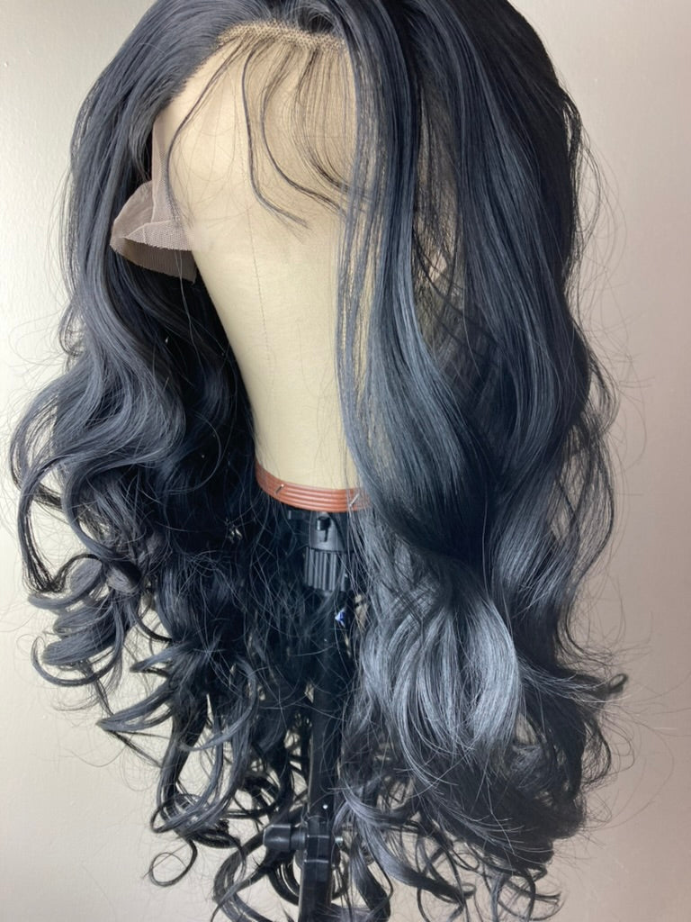 Long Wavy Hair Lace Front Wigs With Baby Hair Natural Hairline,Black Wigs,Long Black Wig,Long Loose Wave Wig,Black Lace Front Wig,Black Curly Wigs,Curly Wavy Black Hair Wigs