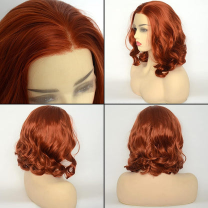 Ginger Red Lace Front Wig Syntethic Cosplay Wig