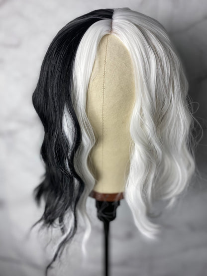 Cruella Wig - White and Black Hair Wig