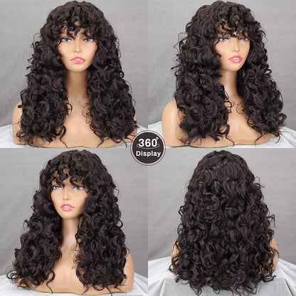 Shoulder Length Curly Afro Wig for Black Women