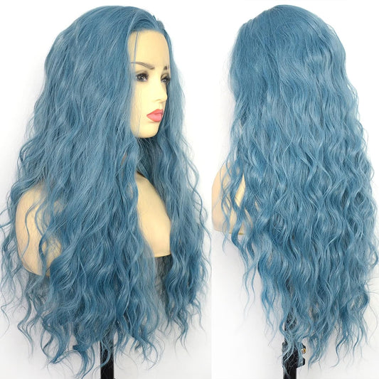 Loose Wave Blue Lace front wig