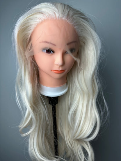 Snow White Wig,Platinum Blonde Wig,White Blonde Wavy Hair,Lace Front Wig,Cosplay Wig,Chemo Wig,Costume Wigs,Halloween Wig,Blonde Hair Wig