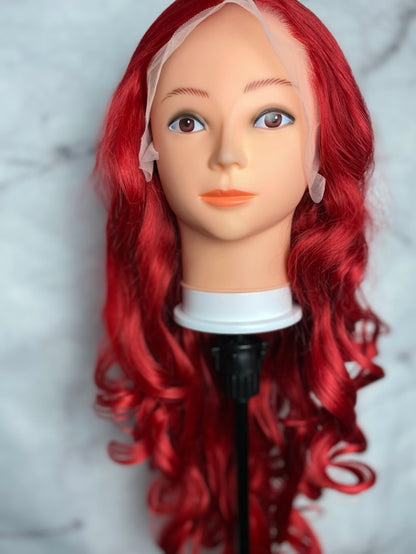 Red Curly Lace Front Wigs