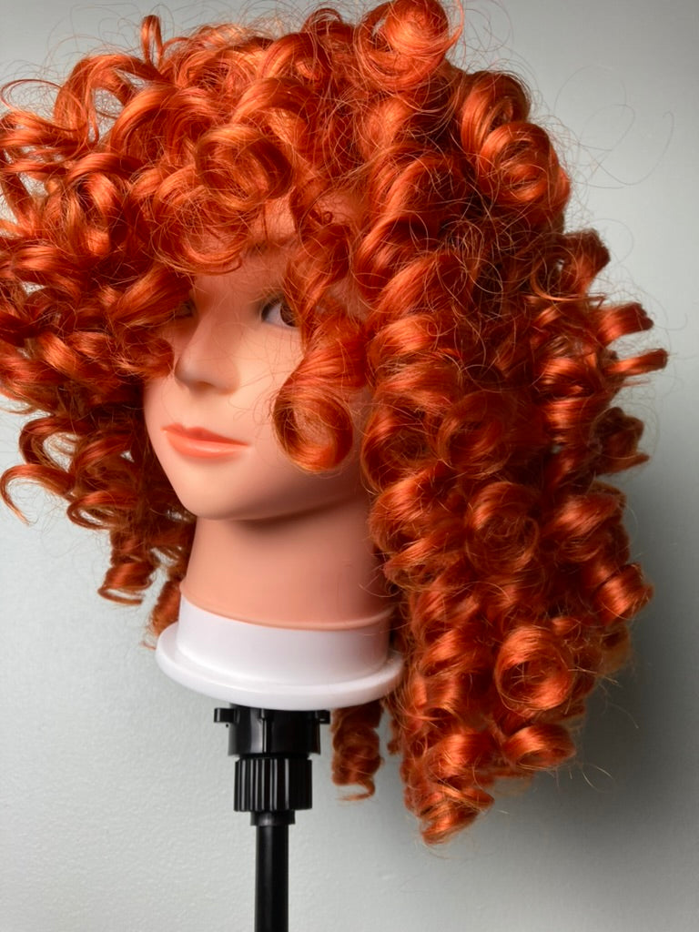 Orange Curly Wigs for Women Orange Copper Bob Wig