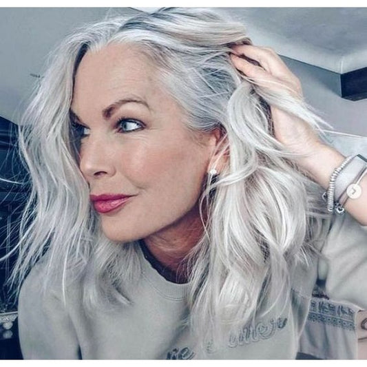 Silver ,Grey Wig,Short Gray Lace Front Wig