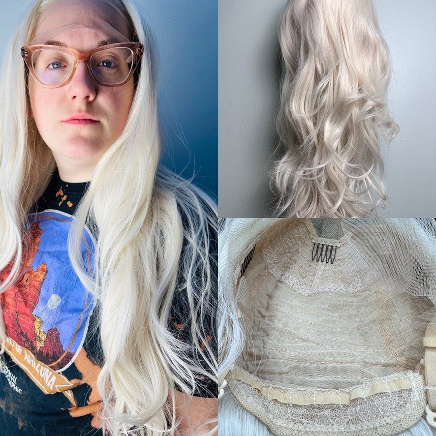 White Cosplay Wig,Platinum Blonde Wig