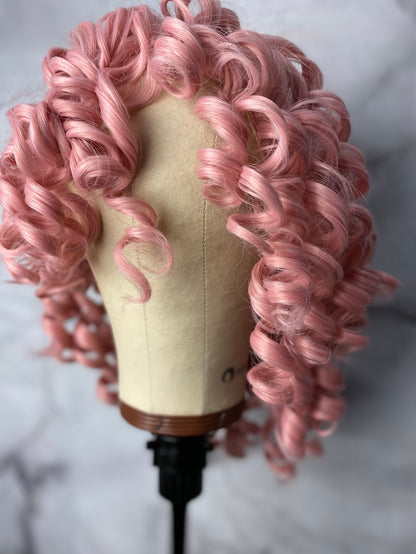 Curly Wig with Bangs Fluffy Curls Synthetic Hair Wigs&nbsp; Loose Curly Costume Cosplay Half Wigs Kinky curly wig Short Afro curly wigs