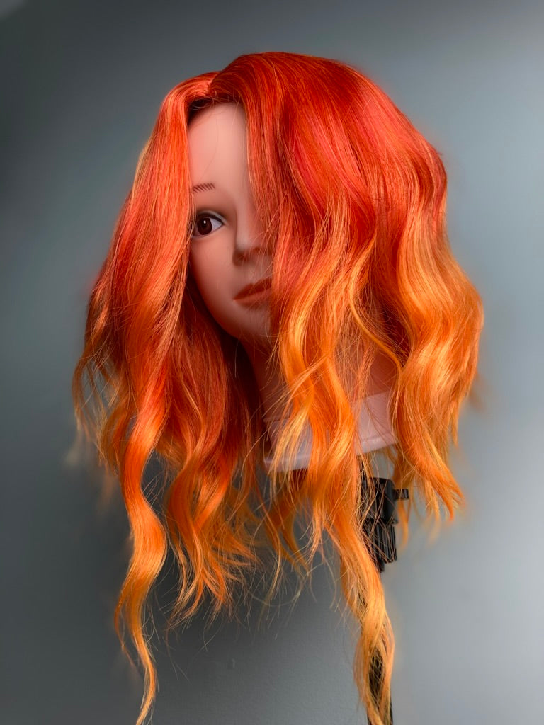 Short red hotsell orange wig