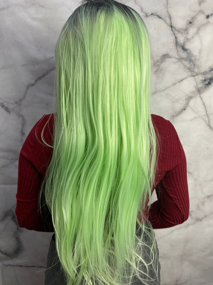 Green with Black Wig-Light Green 13X4 Lace Front Wigs