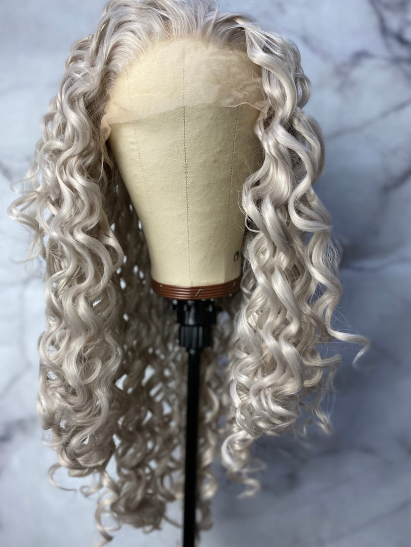 Silver Grey Lace Front  Wig