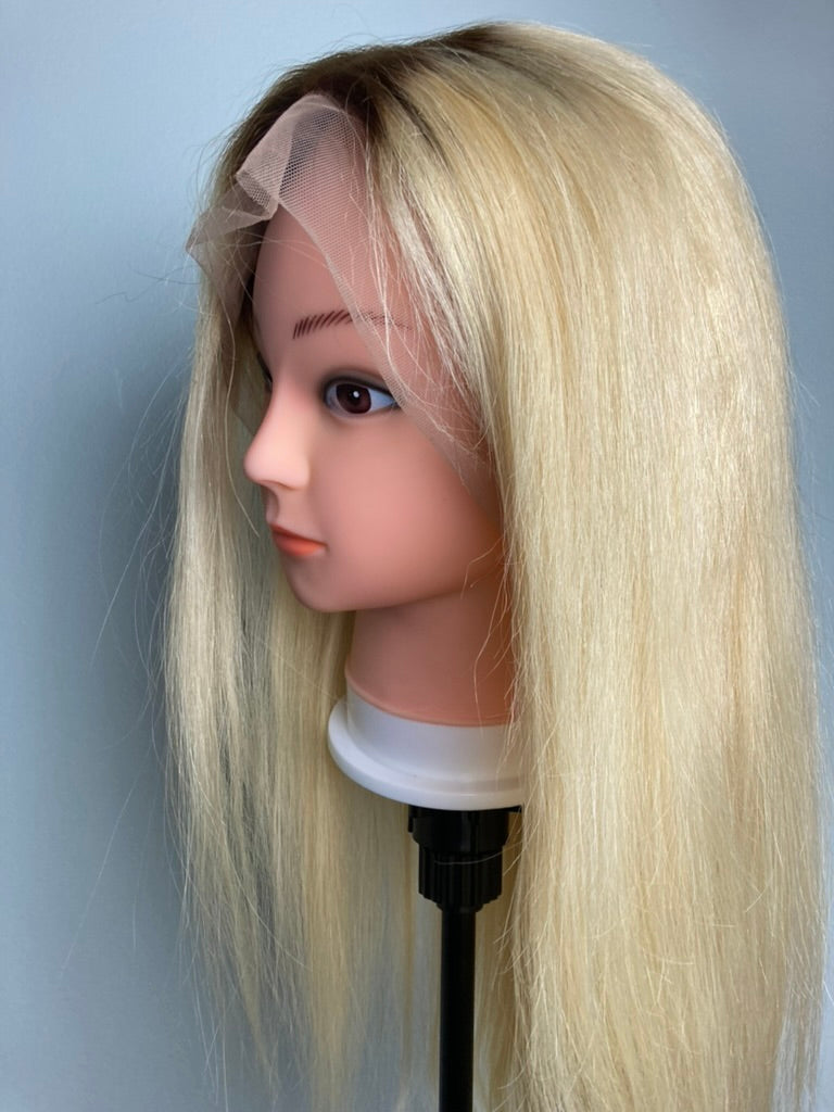 #4-613 Brown with Blonde 13X6 Lace Front Human Hair Wig