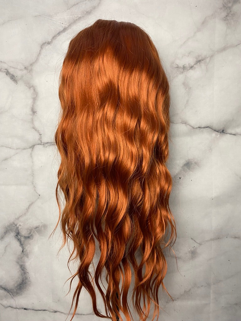 Ginger Orange Loose Wave Curly Non Lace Wigs