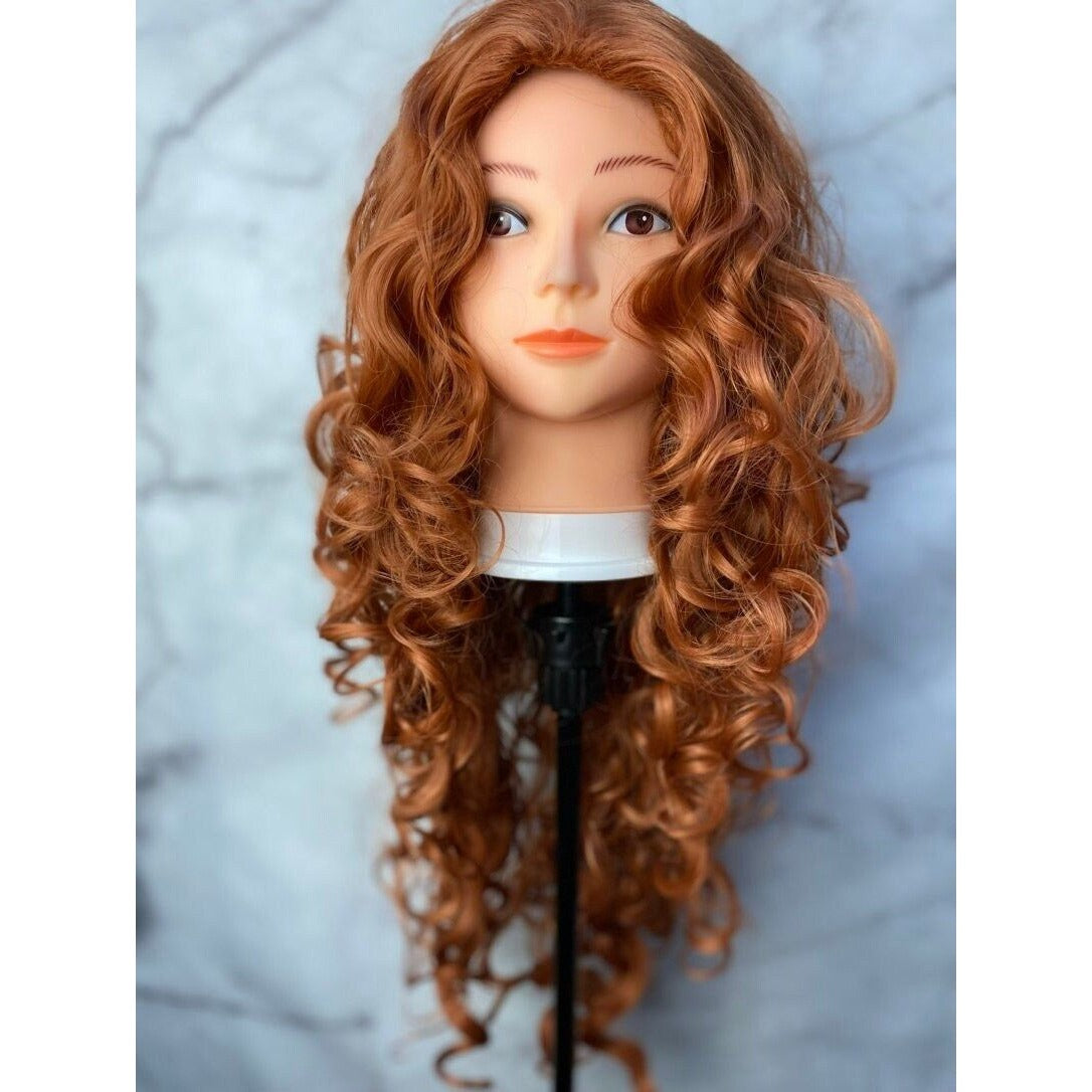 Curly Ginger Wig,Cosplay Wig,Costume Wig,Curly Wavy Wigs,Fox Red Wig,Ginger Wig,Wigs for Women,Copper range Wig,Long Wig,Kinky curly Wig