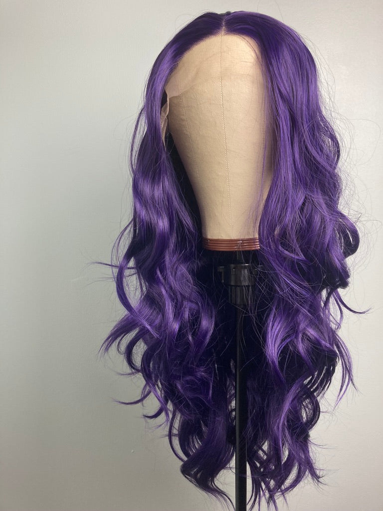 Purple Wigs For Women,Cosplay Wigs For DragQueen,Dark Purple Wig,Violet Purple Hair Wigs,Lace Front Wigs,Cosplay Purple Wig,Womens Hair Wig