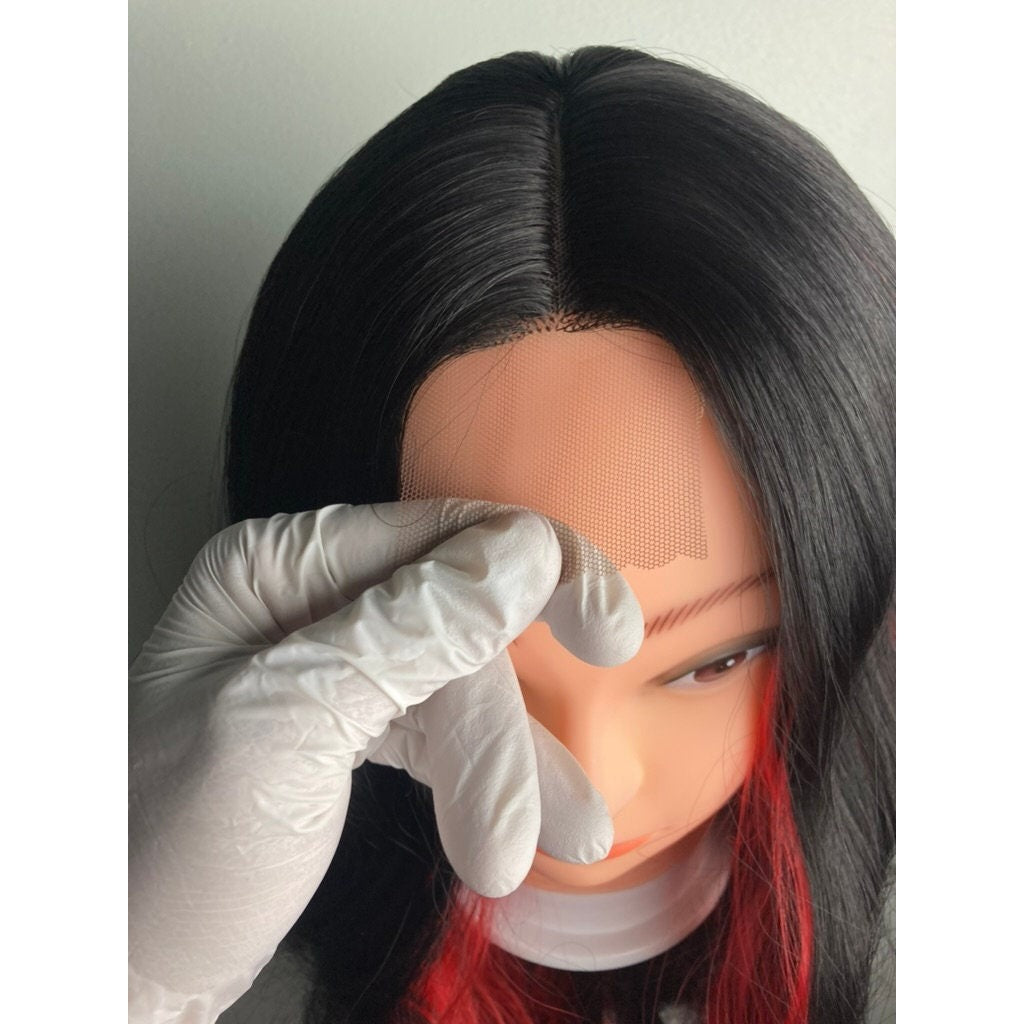 Black With Red Wig,Highlight Wig