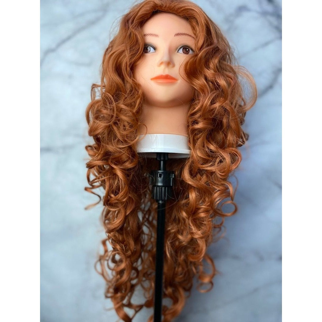 Curly Ginger Wig,Cosplay Wig,Costume Wig,Curly Wavy Wigs,Fox Red Wig,Ginger Wig,Wigs for Women,Copper range Wig,Long Wig,Kinky curly Wig