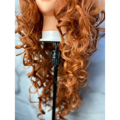 Curly Ginger Wig,Cosplay Wig,Costume Wig,Curly Wavy Wigs,Fox Red Wig,Ginger Wig,Wigs for Women,Copper range Wig,Long Wig,Kinky curly Wig