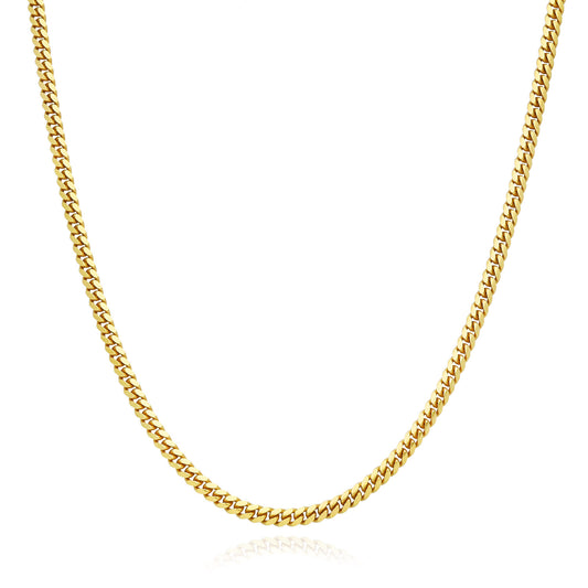 Products 2MM-2.5MM Solid Gold Miami Cuban Chain|10K Real Fine Gold Jewelry For Men Women