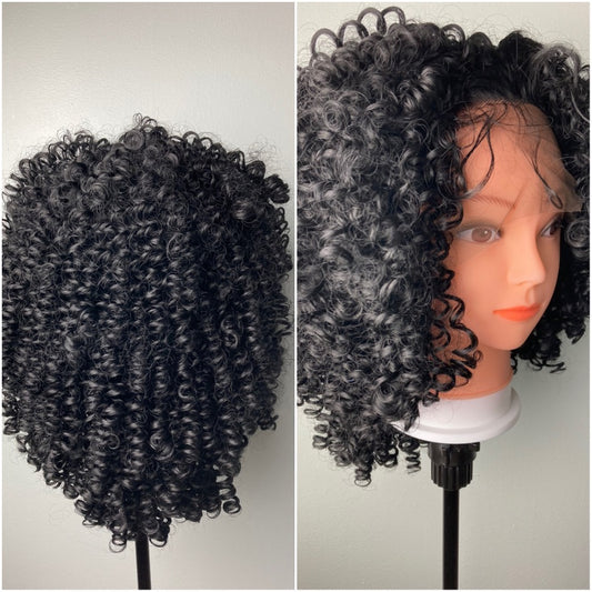 13×4 Lace Front Wigs-Short Bob Afro Kinky Hair Wigs