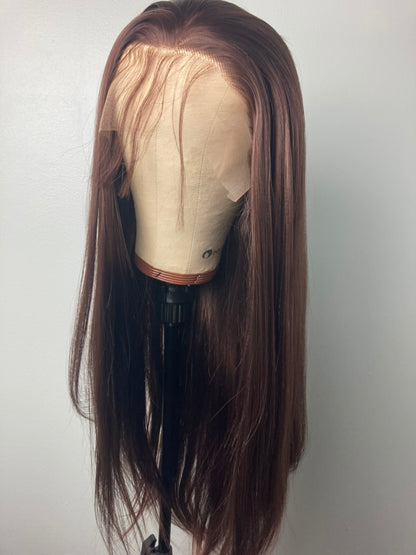 Long Brown Lace Front Wigs