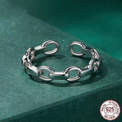 Chain Link Ring Statement Band Jewelry