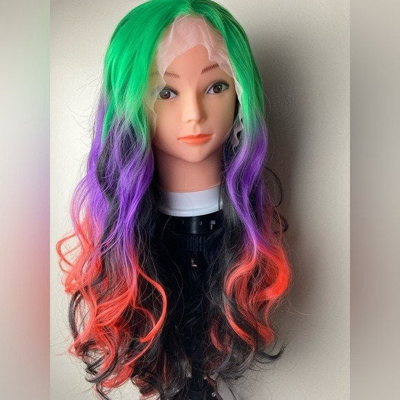 Green Wig Black Wig Red Wig Purple Hair Color |Lace Front Wigs