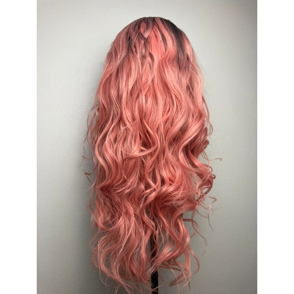 Pink Wigs,Pastel Pink Wig,Long Wavy Hair Wigs,Wigs For Women,Cosplay Wig,Drag Wig