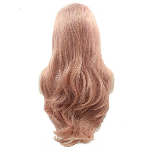 Pink Wavy Lace Front Wig