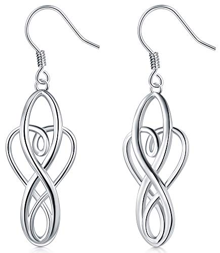 Celtic Knot Dangle 925 Silver Earrings