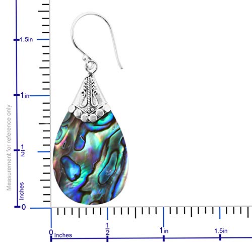  Dangle Drop Earrings 925 Sterling Silver Abalone Shell Fashion Beach Jewelry Unique Gifts for Women Costume Jewelry for Women Birthday Gifts